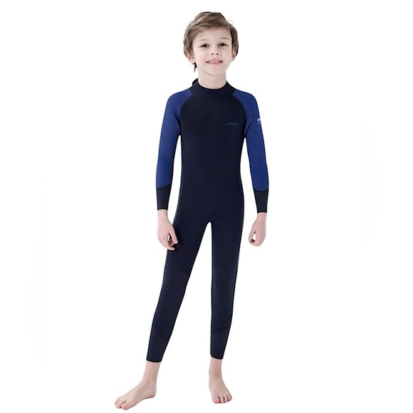 Dark Lightning 3/2mm Kids Wetsuit Neoprene Thermal Blue/Black Size Medium NWOT - Picture 7 of 14